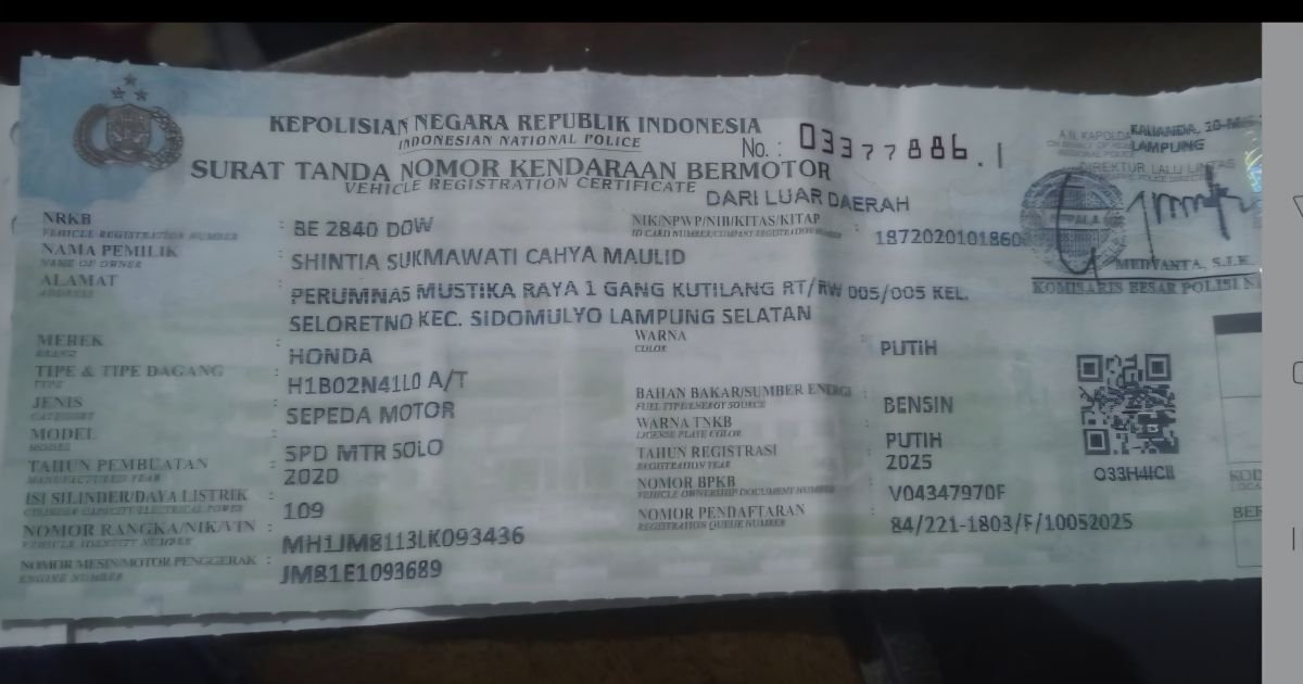 Sidomulyo Ladang Empuk Untuk Curanmor.