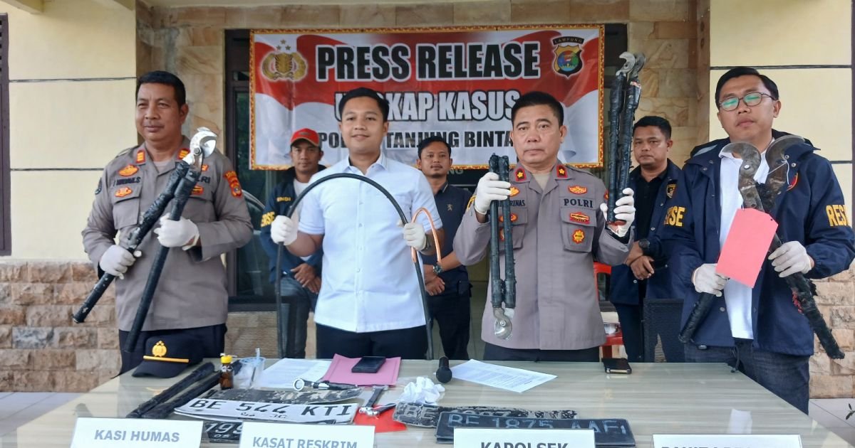 Komplotan Pencuri Kabel Listrik Ditangkap di Tanjung Bintang, Beraksi Antar Kabupaten.