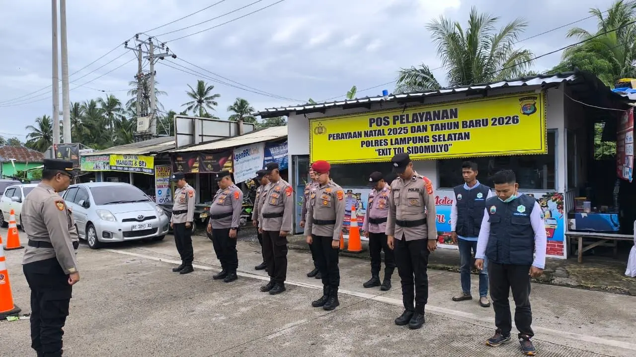 Usai Operasi Lilin 2025, Polres Lampung Selatan Tetap Siagakan 200 Personel hingga 5 Januari.