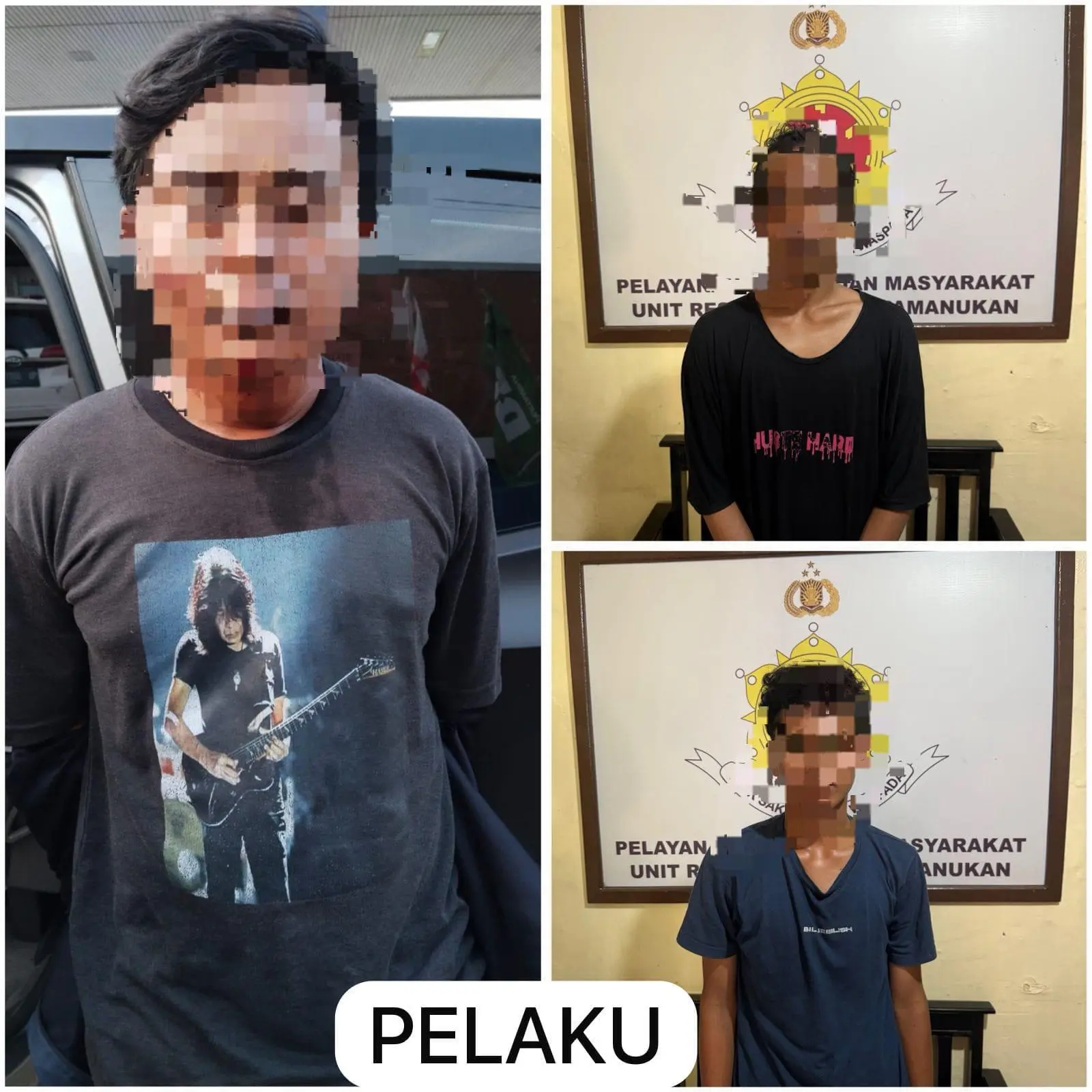 POLISI AMANKAN TIGA PELAKU PENGEROYOKAN YANG MENGAKIBATKAN KORBAN MENINGGAL DUNIA