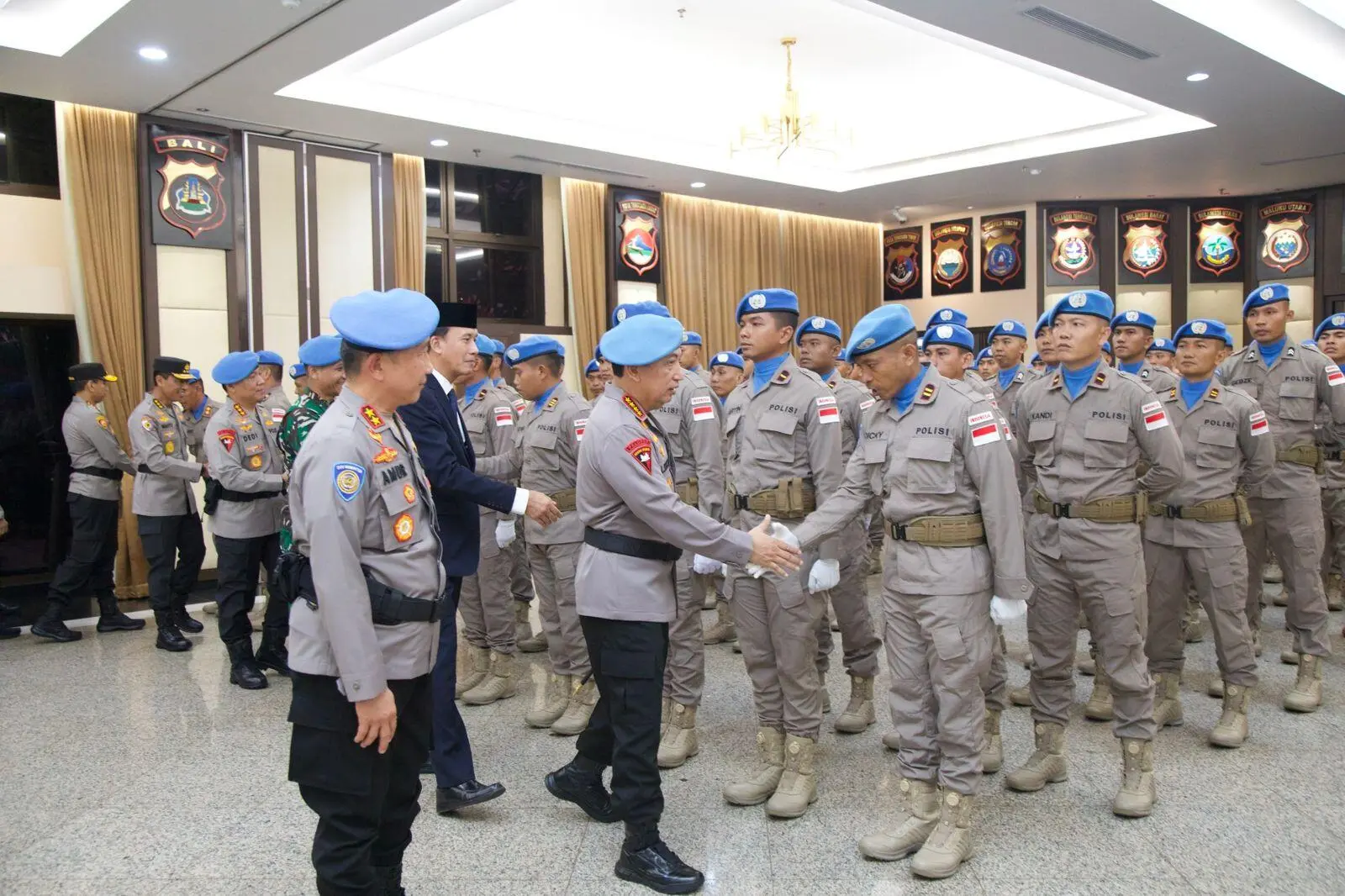 Kapolri Lepas Satgas FPU 7 MINUSCA Dalam Misi Perdamaian PBB Di Afrika Tengah