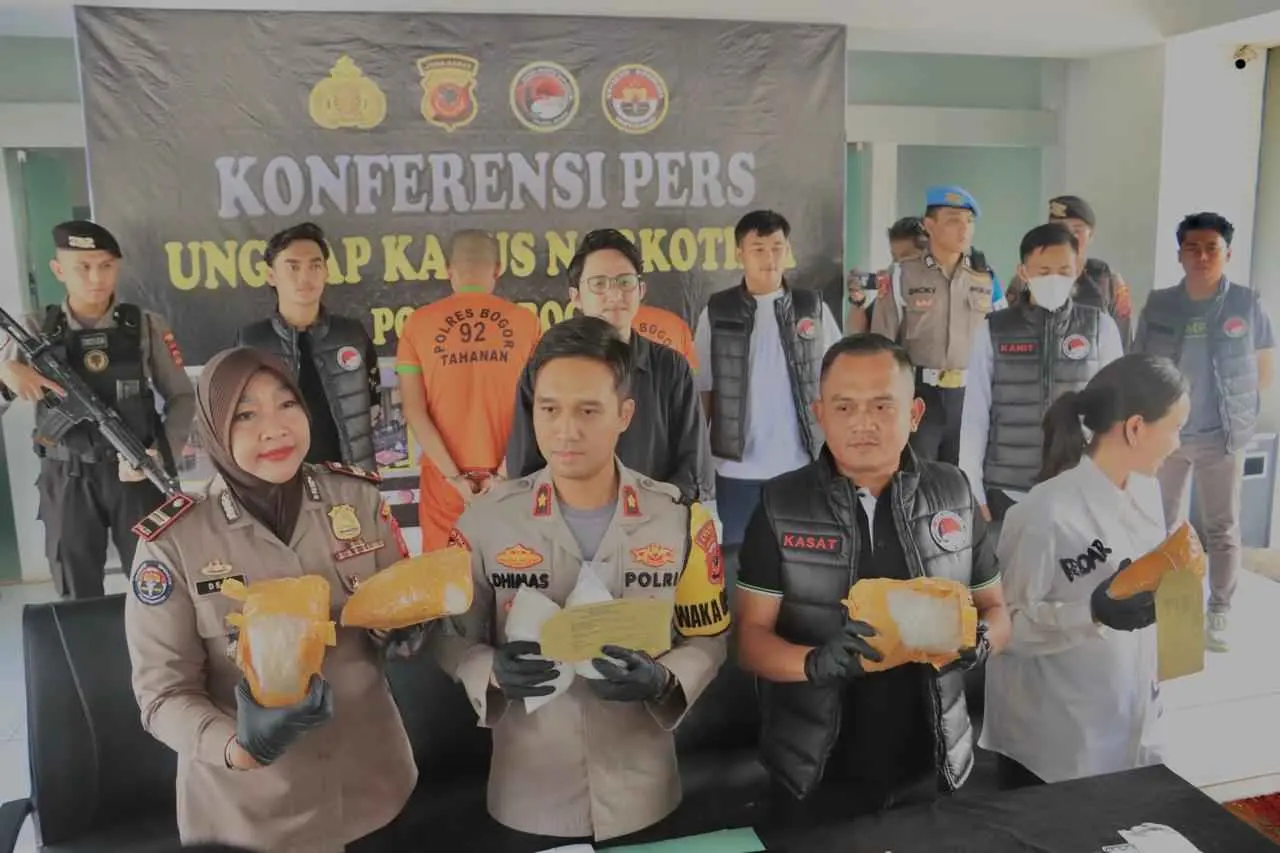 Sat Narkoba Polres Bogor Ungkap Peredaran Narkoba, Sabu Senilai 7 Milyar Berhasil Disita